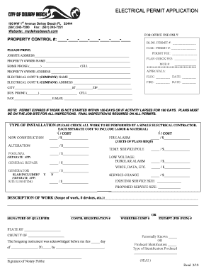  ELECTRICAL PERMIT BAPPLICATIONb City of Delray Beach 2010-2024