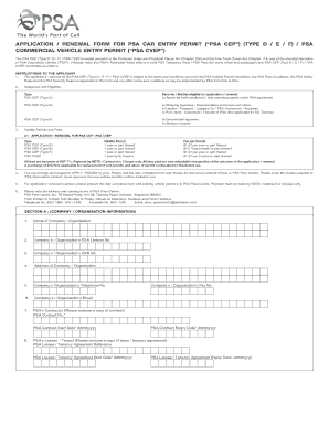 Psa Form Download