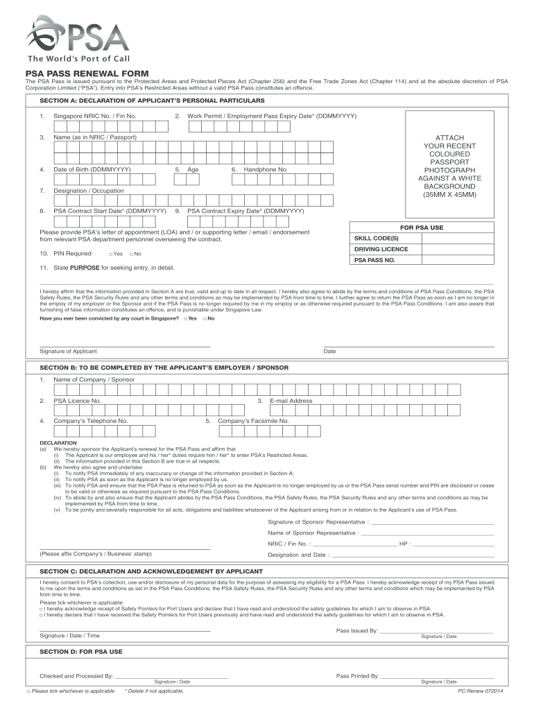  Psa Pass Centre 2014