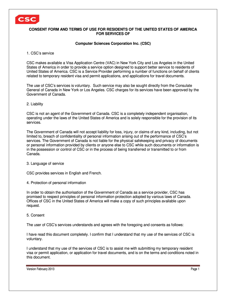  Canada Visa Consent 2013-2024