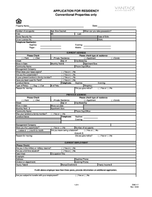 EMC117 Rental Application  Form