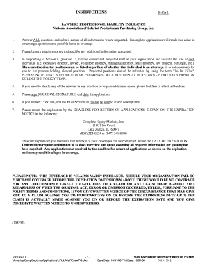 INSTRUCTIONS Complete Equity Markets  Form