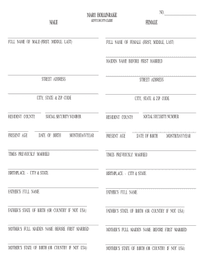  Blank Marriage License 2004-2024