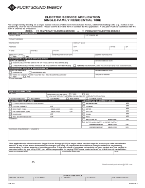  Electric Service Application Single Family Residential 100e 2017