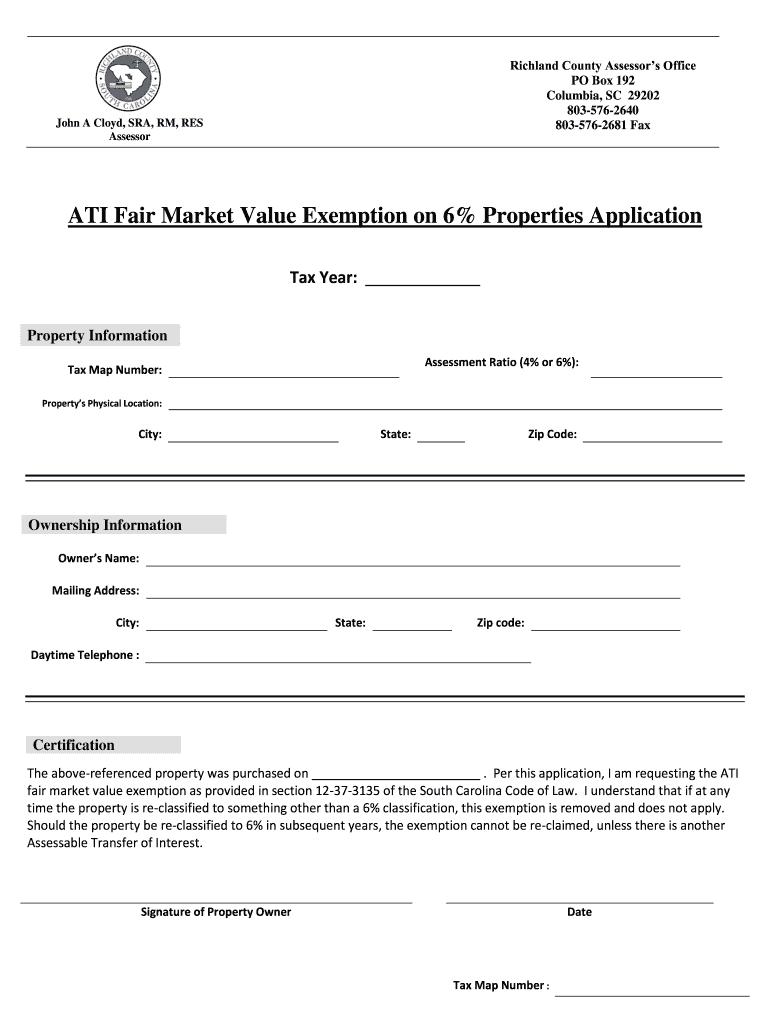 Ati Exemption County  Form