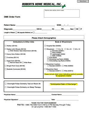 DME Order Form