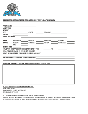 Mx Sponsorship  Form