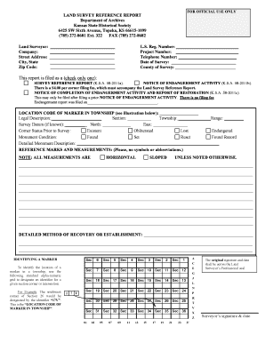 Land Survey Report Sample PDF  Form