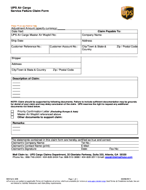 Ups Claim Form