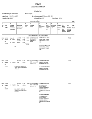 Cargo Declaration Form