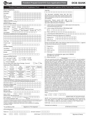 Dcb Bank Kyc Form