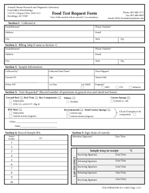 Food Cosmetic Enviroment Testing Request Form Intertek