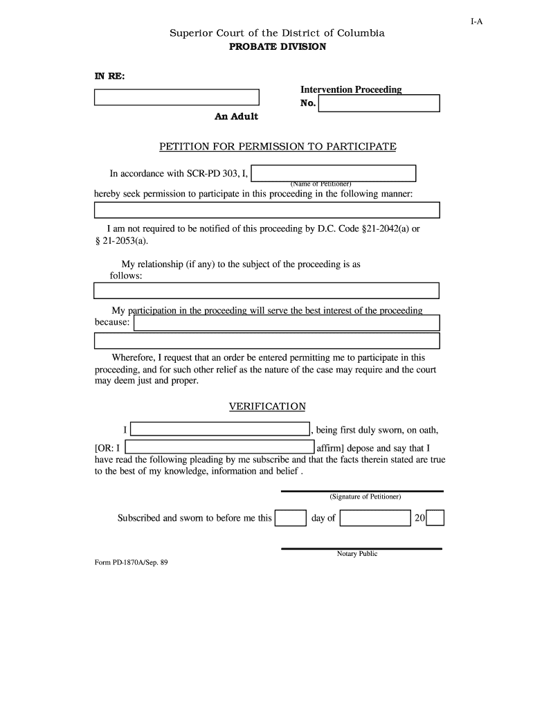  DCSC Form Petition for Permission to Participate  Forms 1989-2024