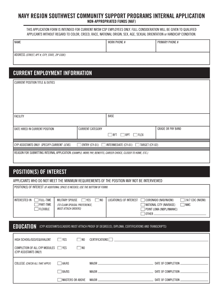  Naf Internal Application 2014-2024