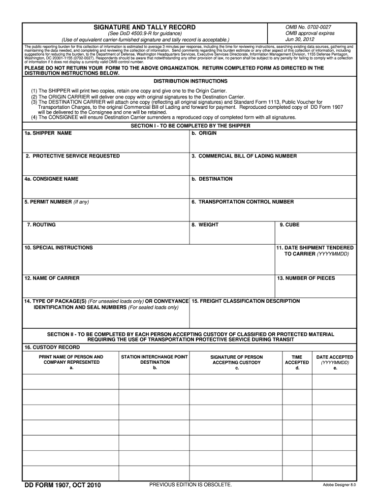 Get and Sign Dd Form 1907 