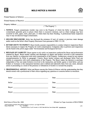 Mold Waiver Form