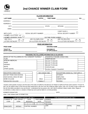 Calottery  Form