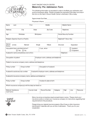 Preadmission Form