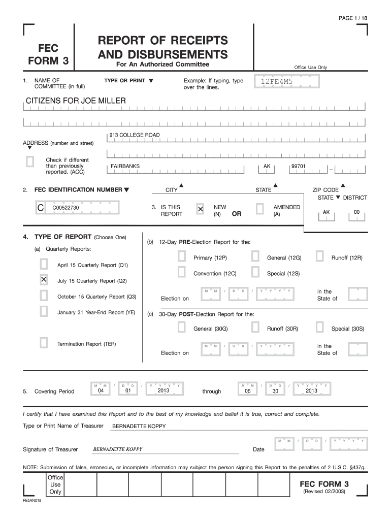  Report Receipts 2003-2024