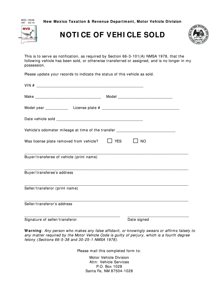 Mvd 10048  Form