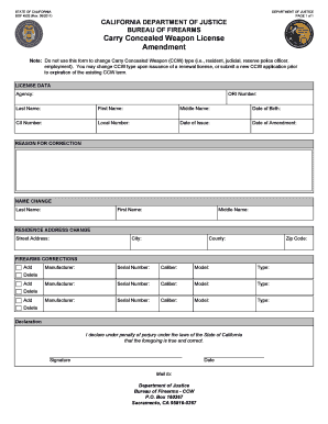 BOF 4502 CCW License Amendment CalGunLaws  Form