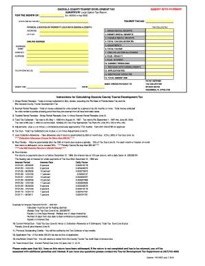 Osceola County Generic Tourist Development Tax Return  Form