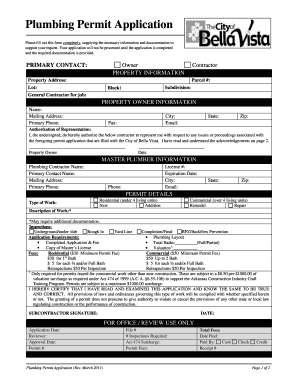 Bella Vista Permits  Form