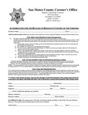 Transfer Of Remains Form Fill Out And Sign Printable Pdf Template Signnow