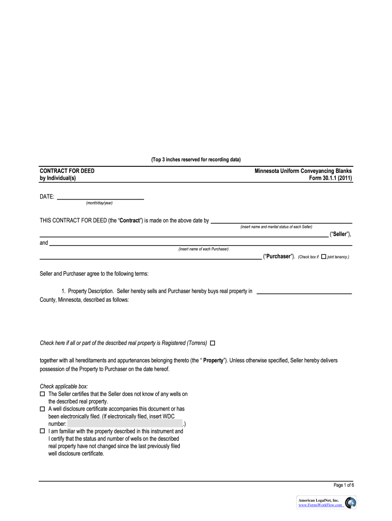 Get and Sign Minnesota Uniform Conveyancing Blanks 2011-2022