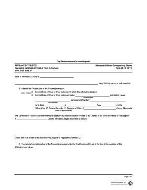  Certificate of Trust Minnesota 2011