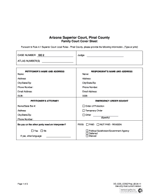  Pinal County Guardianship Forms 2011-2024