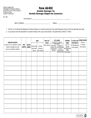 Connecticut Foprm Au 933 Form