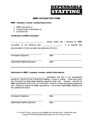Mmr Vaccine Certificate Download  Form