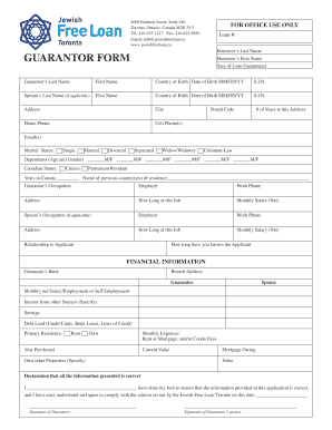  Loan Guarantor Form 2012-2024