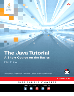 The Java Tutorial Sixth Edition PDF  Form