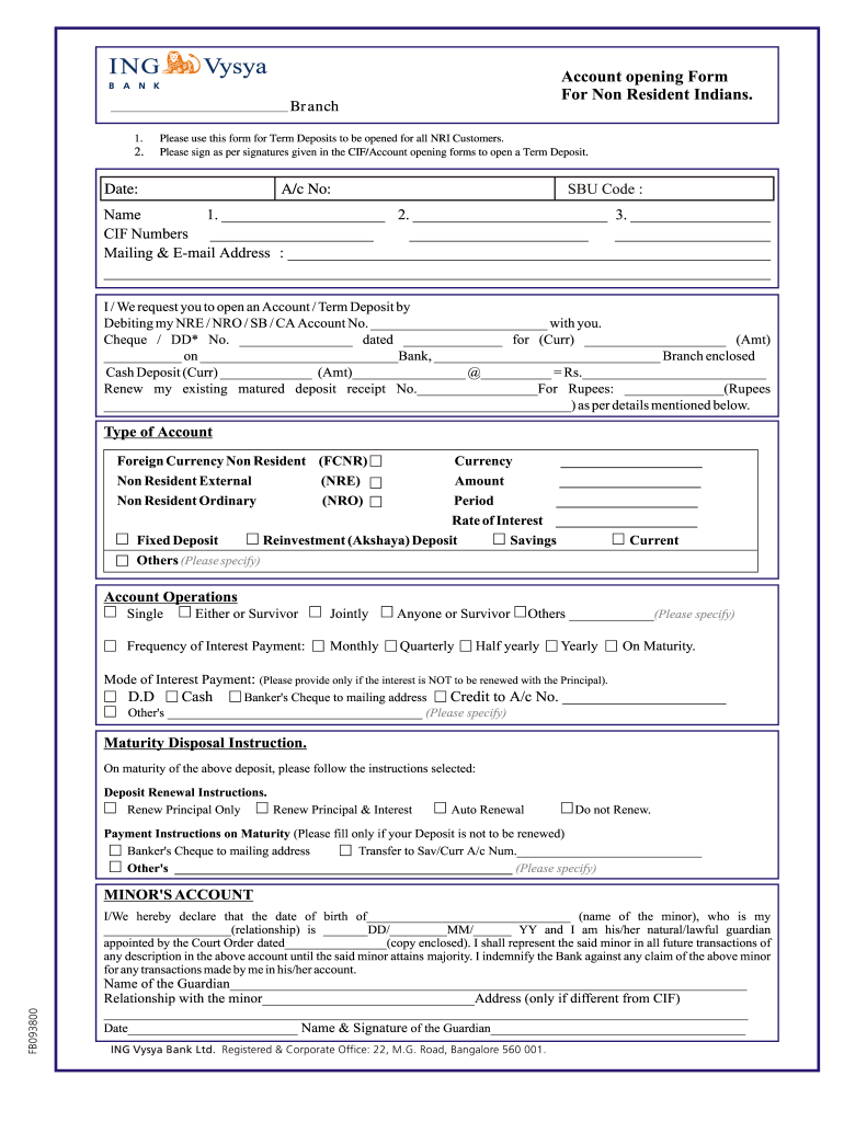 Bsp Kids Account Opening Form