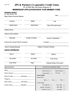 Jps Application Form