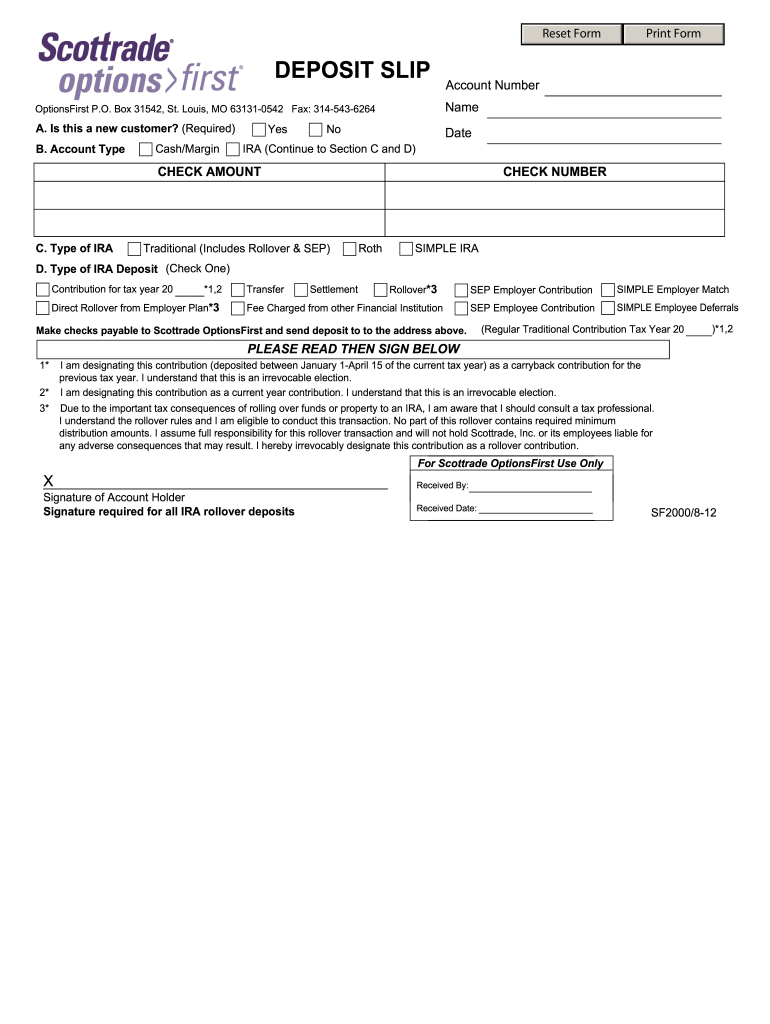  Print Your Own Deposit Slip 2012-2024