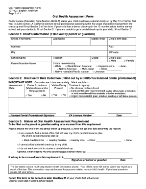 Health Assessment Form