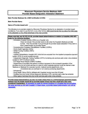 Attestation Form WPS Medicare