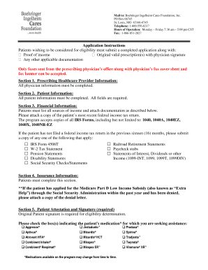  Boehringer Ingelheim Patient Assistance Form PDF 2012