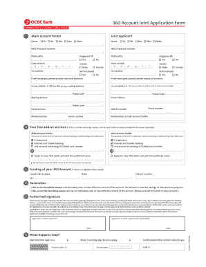 Ocbc 360 Joint Account  Form