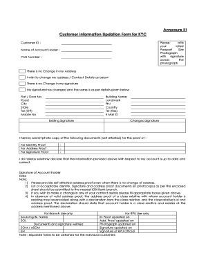 Idbi Bank Kyc Form PDF