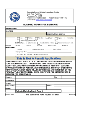 Escambia County Permit Search  Form