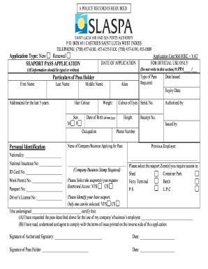 Slaspa Vacancies  Form