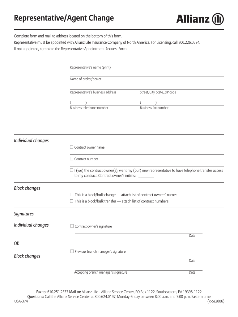  Allianz Forms 2006-2024