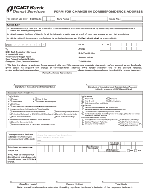 How to Change Address in Icici Direct Online  Form