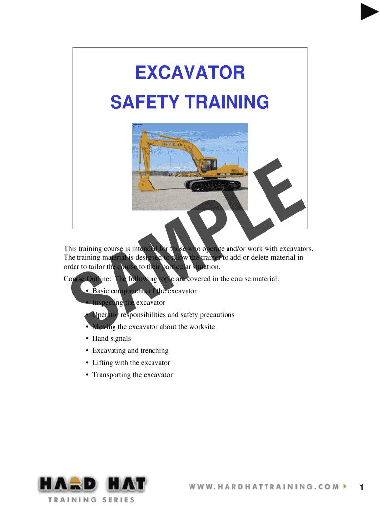 Get and Sign Excavator Attachments Training PPT  Form