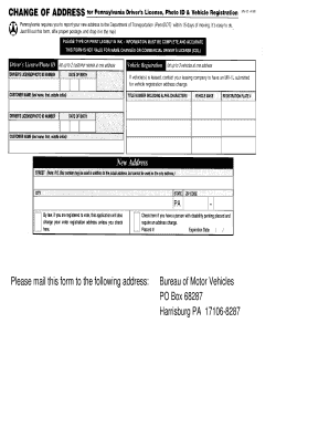  Penndot Change of Address 1998