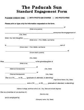 Standard Engagement Form